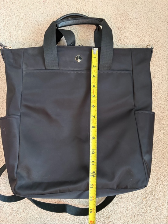 Kate Spade Taylor Convertible Backpack Black Nylon Adjustable Travel Bag main image 16
